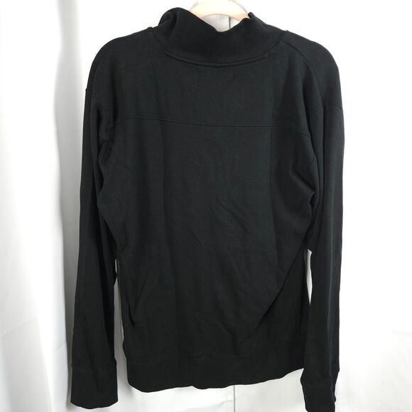 NWOT Five Four Club Mens XL Black Quarter Zip Pullover Mock Neck Cotton Sweater - Picture 3 of 7